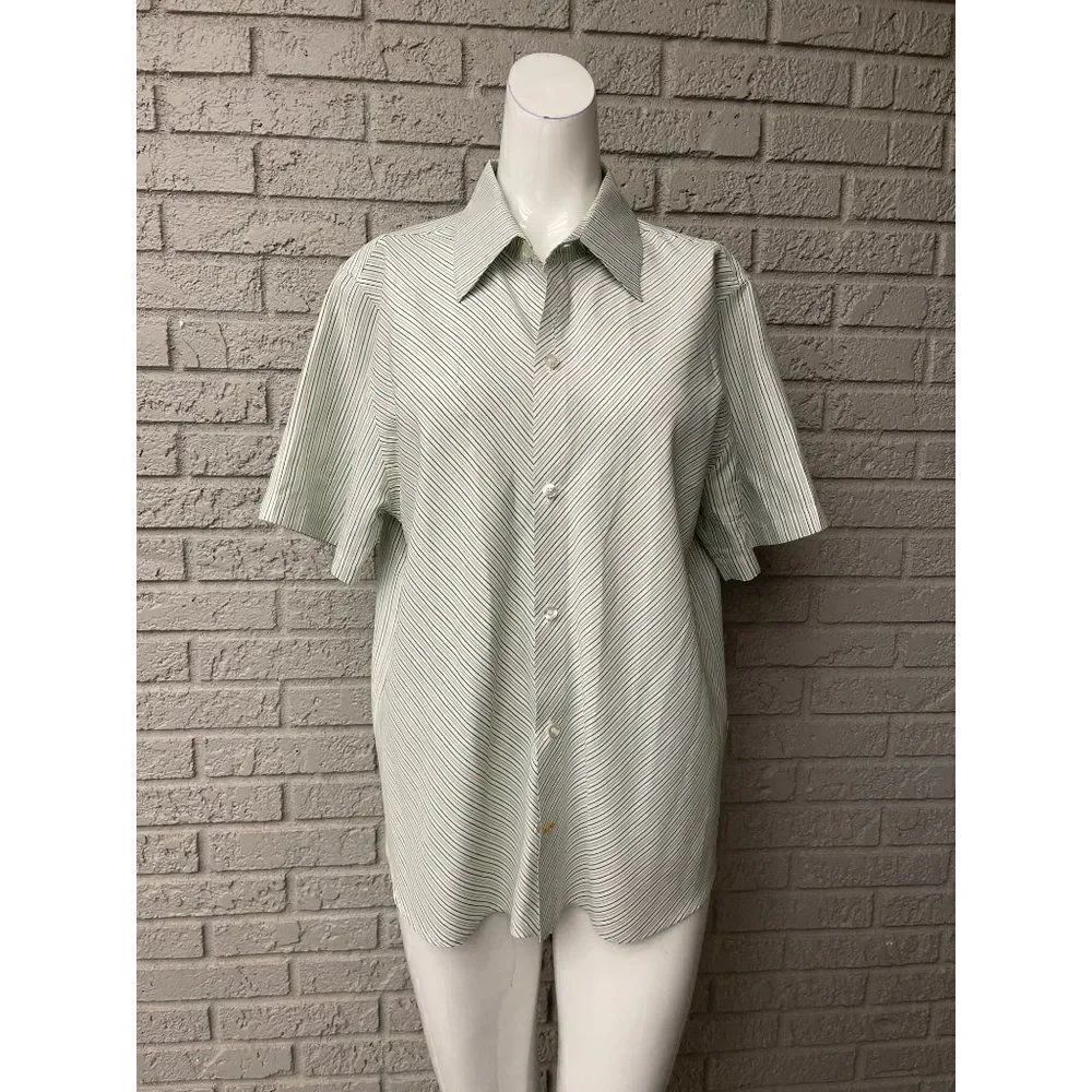 Orange Clothing Company Short Sleeve Striped Shirt Size M